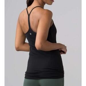 Lululemon Power Pose Black Tank Light Support for A/B Cup Size 6